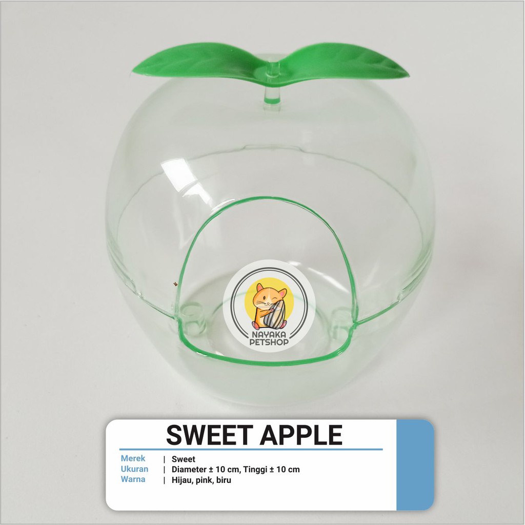 Sweet Apple Tempat Mandi Pasir Hamster mainan Rumah Hewan