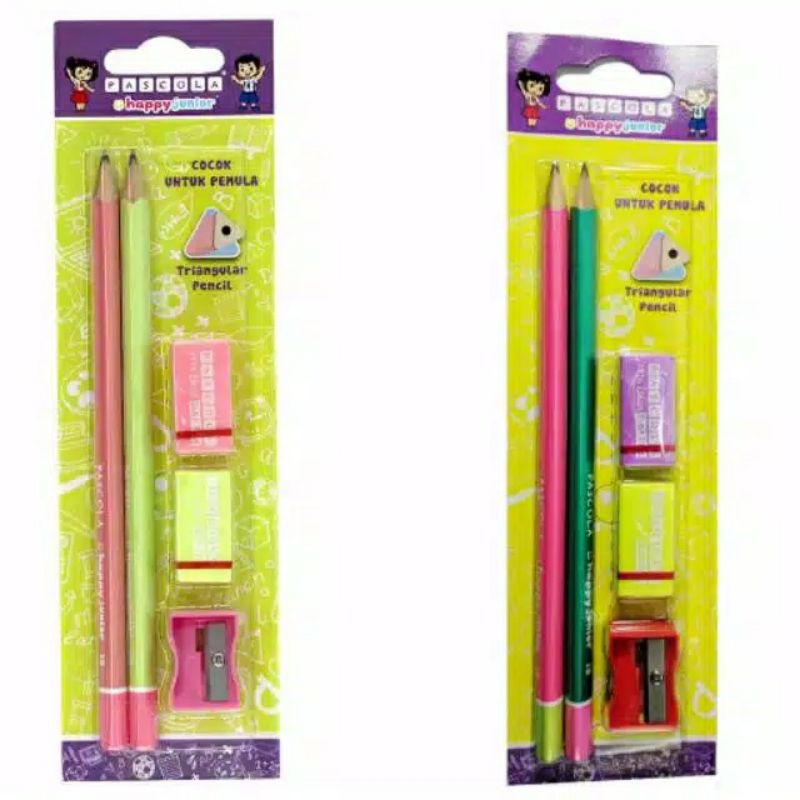 

PASCOLA Blister Happy Junior Pencil 2B Pensil Standard Pen