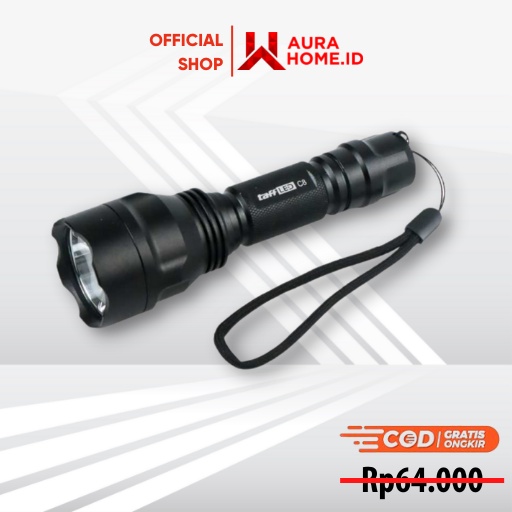 Senter LED Flashlight Waterproof Cree Q5 3800 Lumens / Senter Penerangan Jarak Jauh 1 km Senter Luby