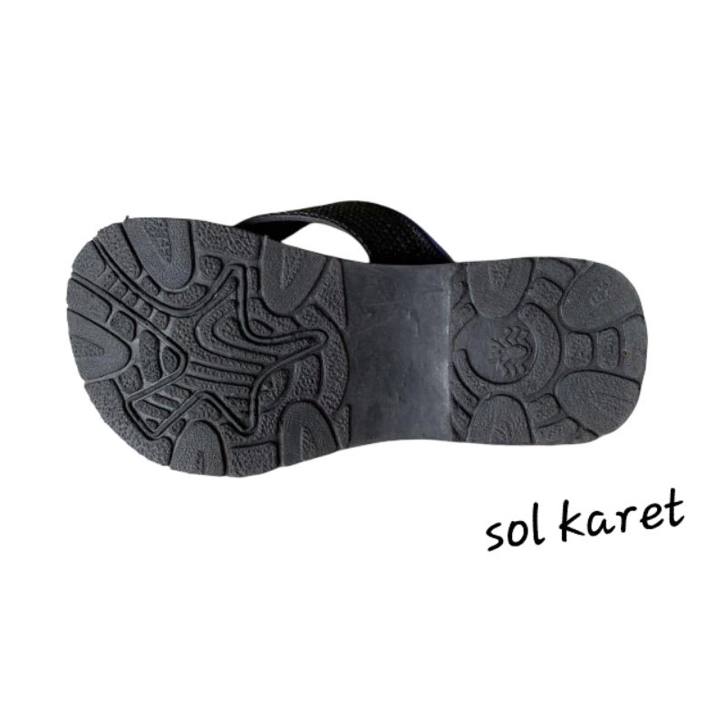 Sandal Jepit Outdoor Gunung  hitam Original DiJamin Sangat Kuat