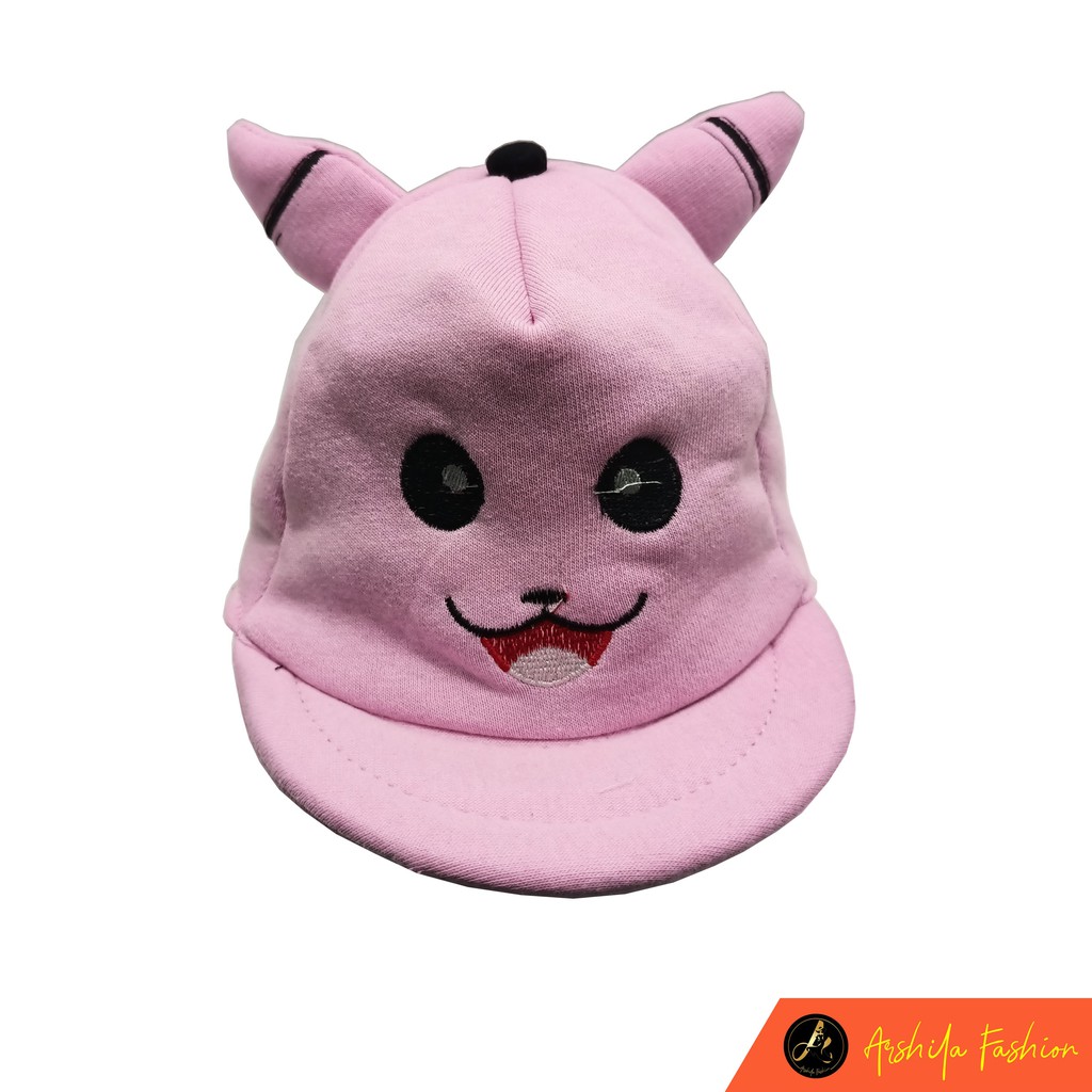 Topi Bayi Karakter Pikacu/ Topi pikachu / Arshila_fashion