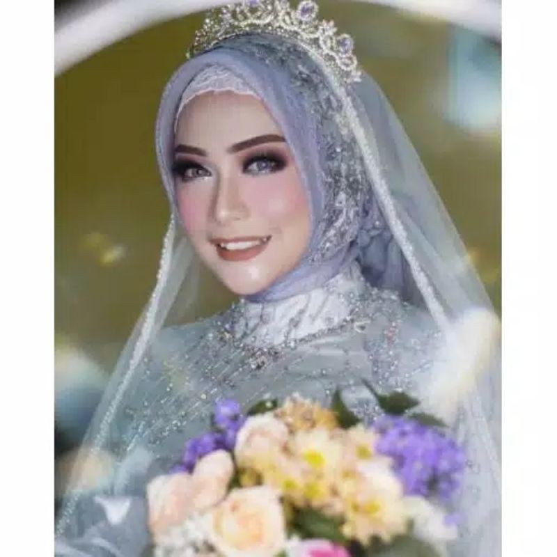 SLAYER   PENGANTIN MUTIARA/VEIL KERUDUNG /SALEYER TULE MUTIARA BARU/PERLENGKAPAN PESTA