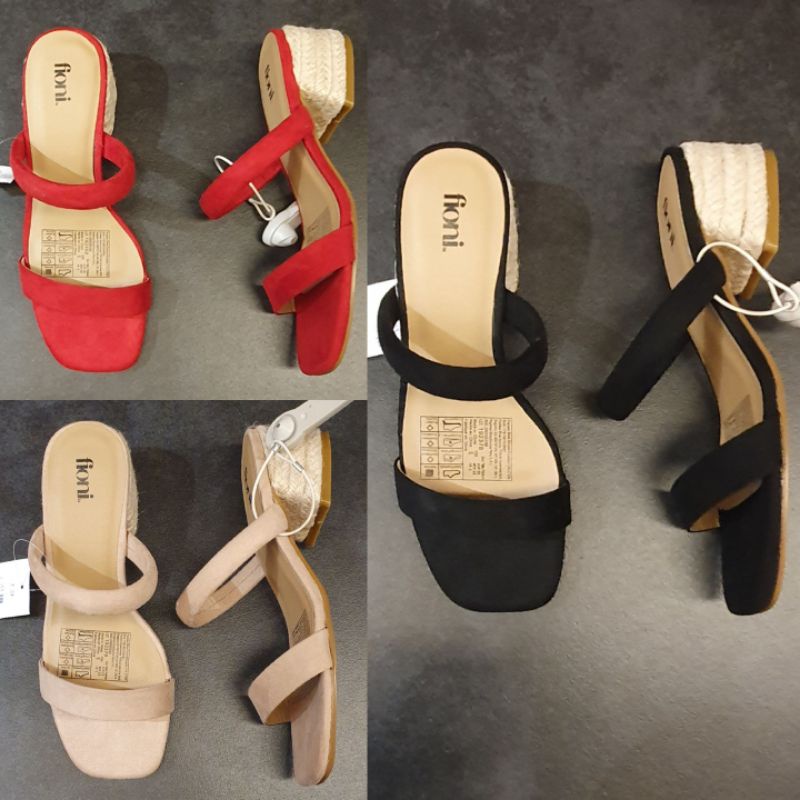Jastip Termurah Payless by Goddes Heels Sendal Sandal Hak Slop Selop Pesta Fioni