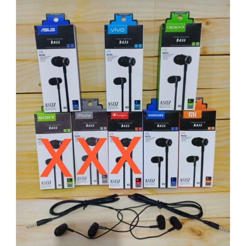 Headset Earphone Brand AS-07 Super Bass