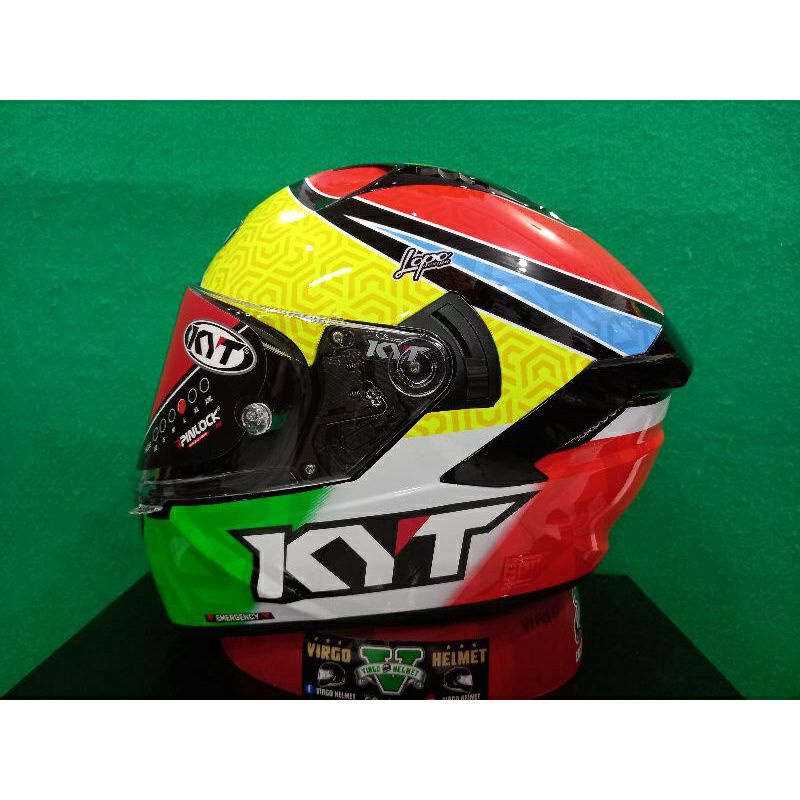 KYT HELM FULL FACE SAVA REPLIKA DDRING DOUBLE VISOR