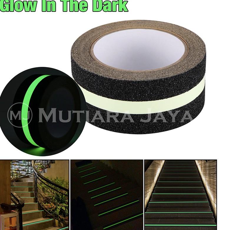 

[PRODUK 0IBHI] Lakban Fosfor lantai Anti slip Tangga Glow in the dark Safety Walk P0Y