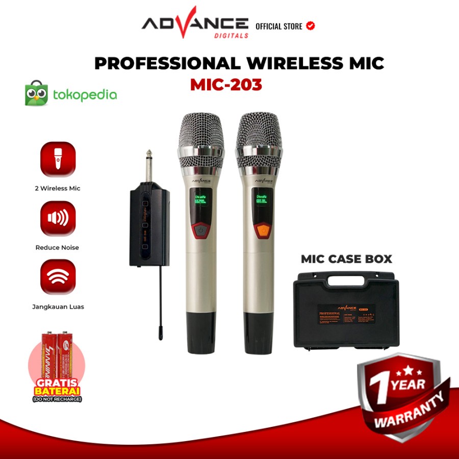 MIC WIRELESS ADVANCE 203 / MICROPHONE PROFESSIONAL