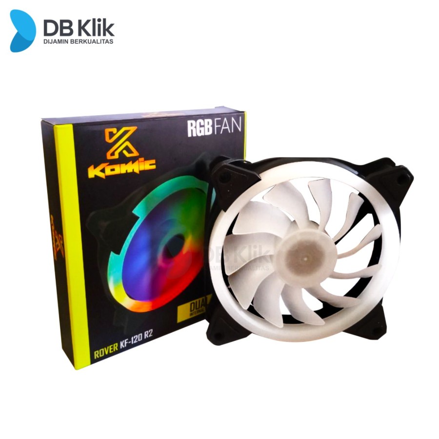 Fan Casing KOMIC KF-120 R2 12cm LED Auto Dual RGB - Fan KOMIC KF120 R2