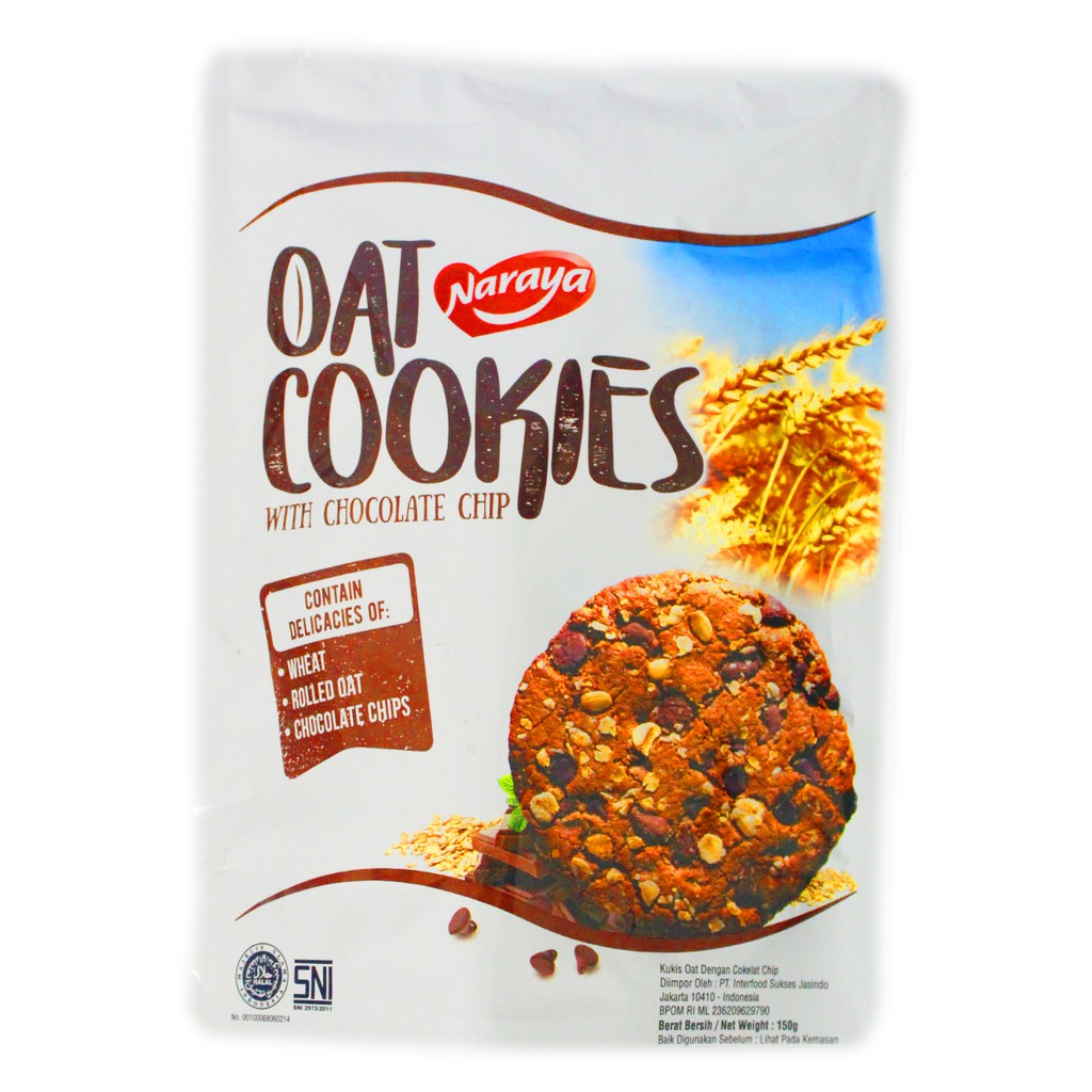 

NARAYA OAT COOKIES WITH CHOCOLATE CHIP 150G