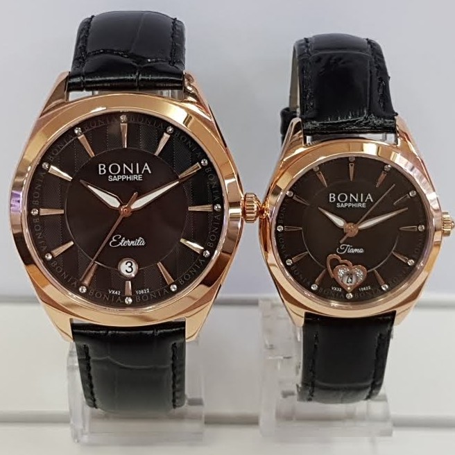 Jam Tangan Couple Bonia B10622 Sapphire Leather Strap
