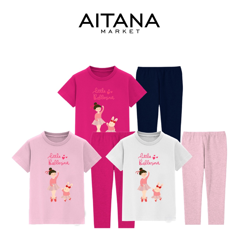 Piyama Anak Lengan Pendek Little Bunny Untuk Usia 2-8 Tahun Bahan Katun Combed 30s