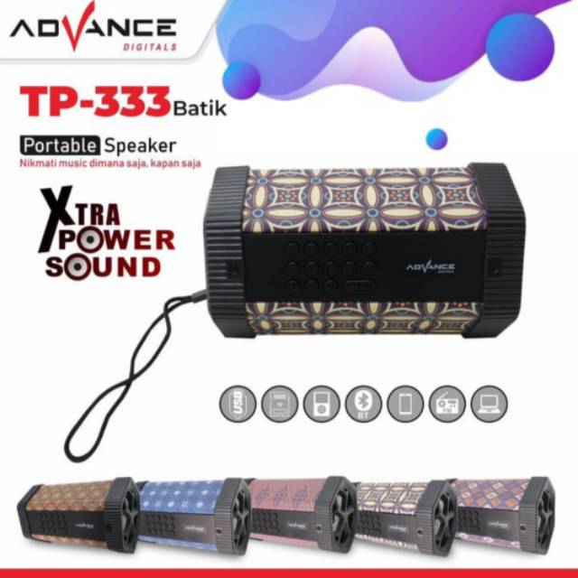 Advance Speaker Portable Bluetooth TP 333 Batik