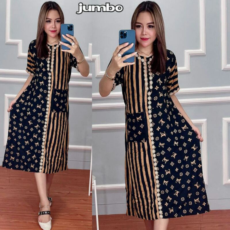 Daster kekinian dress jumbo murah