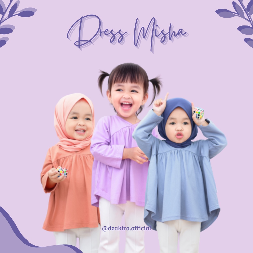 MISHA Dress Atasan anak 0-5thn bahan cotton combad adem menyerap keringat