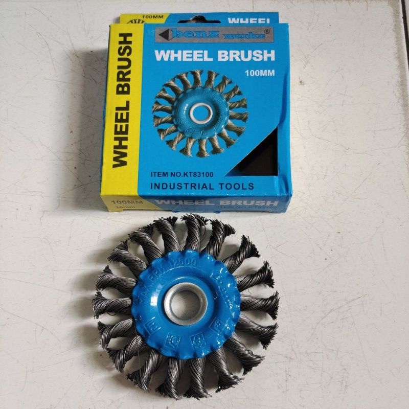 sikat bulat 4&quot; kepang Benz / wheel brush 4&quot; kepang benz