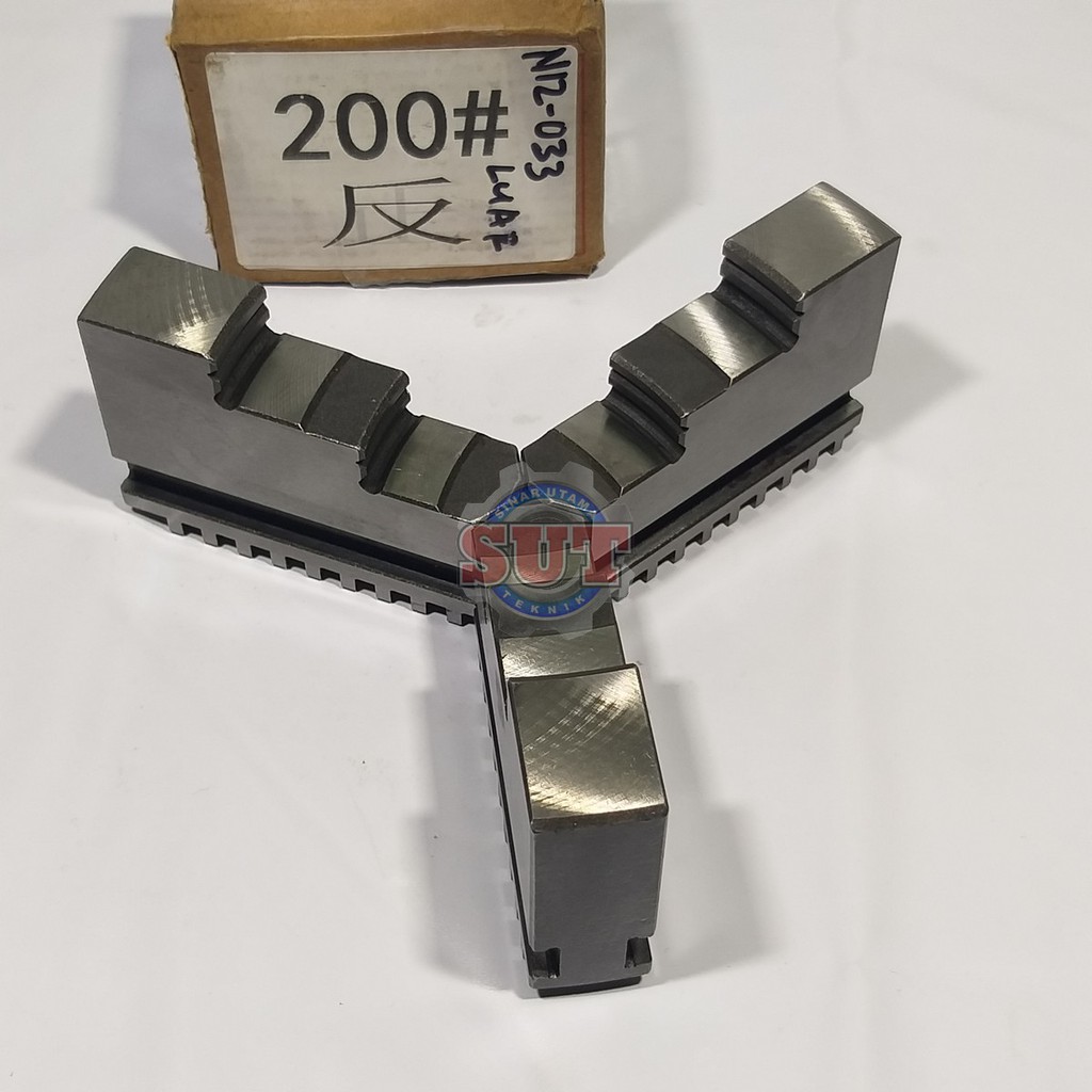 Hard Jaw 8 inchi 3 jaw luar Rahang chuck bubut Claw Hardjaw 8" 3 Jaw