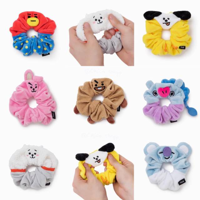 READY STOCK BT21 CHARACTER HAIR TIE OFFICIAL LINE FRIENDS - CHIMMY MANG SHOOKY