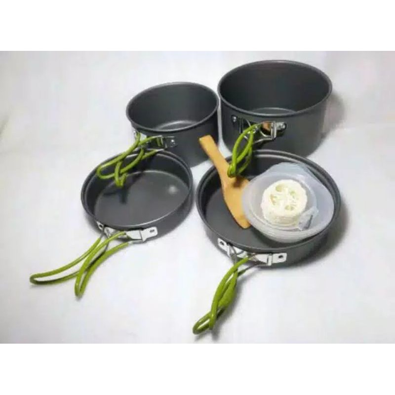 Alat masak Isi 4 Wajan Cooking Set DS301 Camping outdor