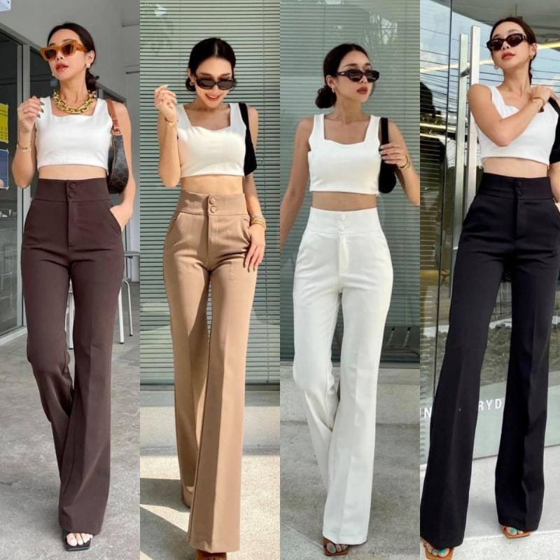 CATHERINE - PROMTTHONG PANTS/PANTS WANITA/BAHAN SCUBA TEBAL