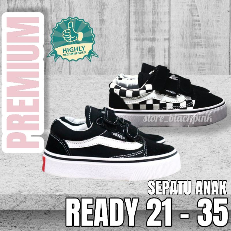 GSN SEPATU SNEAKERS KASUAL SEKOLAH VANS KIDS OLD SKOOL ANAK LAKI PEREMPUAN UMUR 2 3 4 5 6 TAHUN