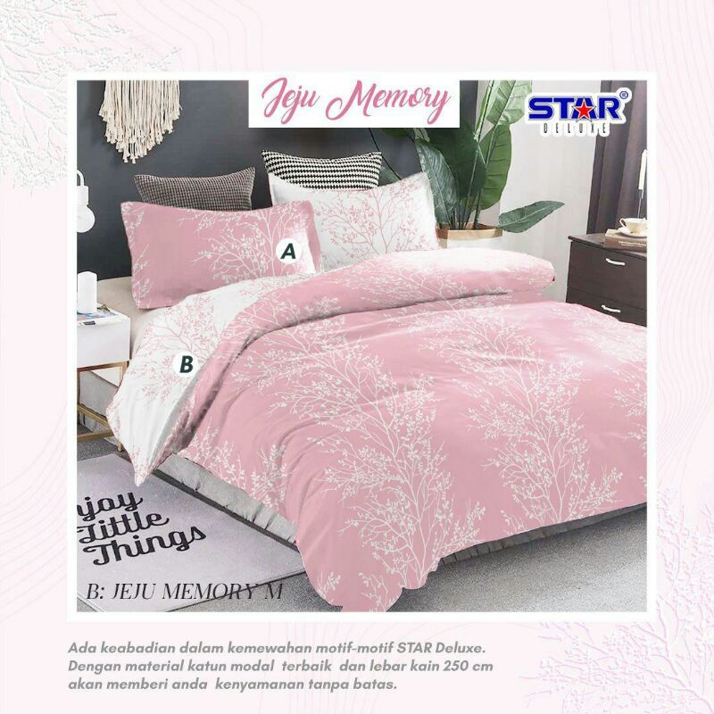 Jeju Memory / kain sprei meteran bahan katun lokal motif star deluxe