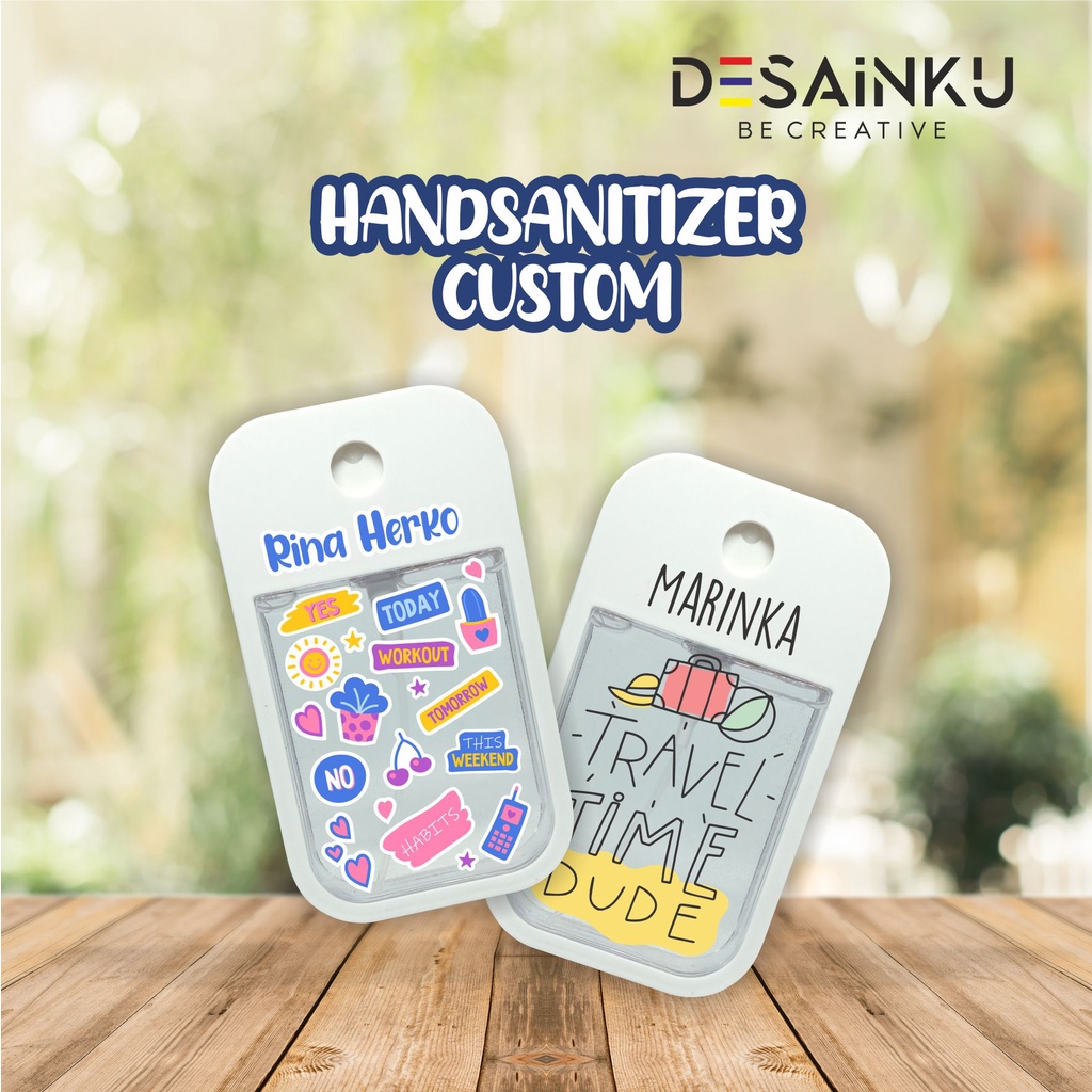 HAND SANITIZER CUSTOM / HAND SANITIZER POCKET SPRAY CUSTOM - PRINT UV