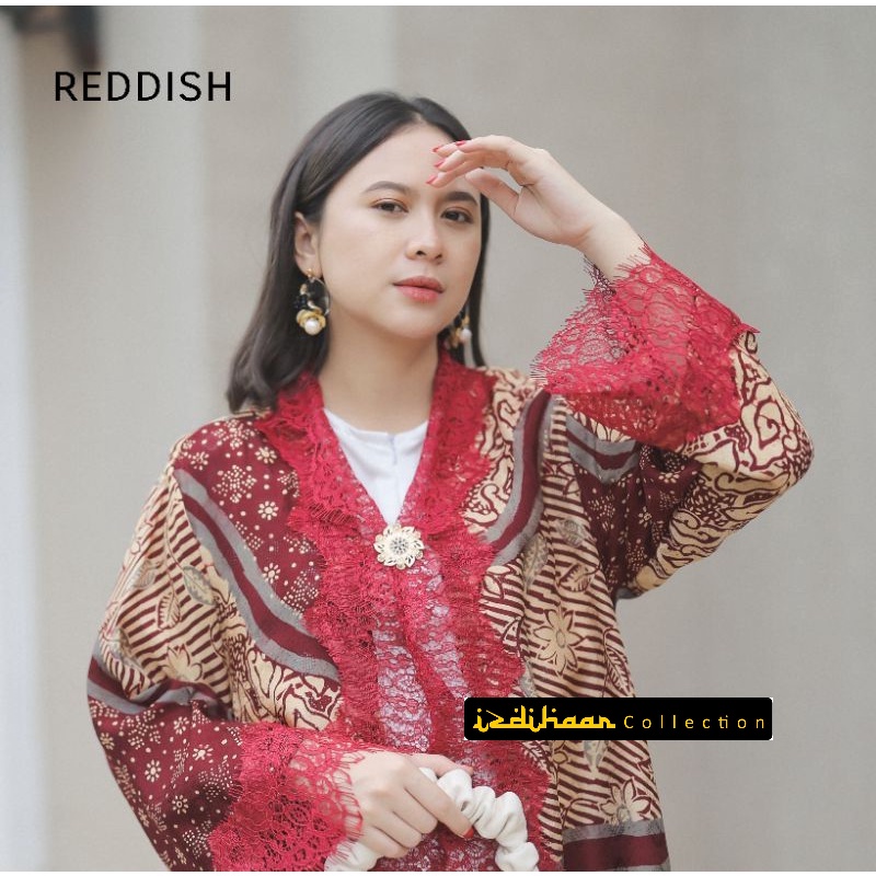 Baju Atasan Terusan Wanita outer batik viscose renda Kerja Formal Pesta Kondangan Wisuda Modern Jumb