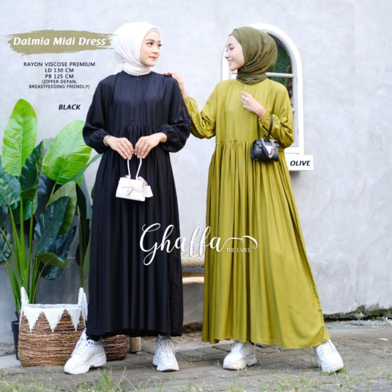 DALMIA MIDI DRESS BY GHAFFA THE LABEL // MIDI DRESS // Dress muslimah