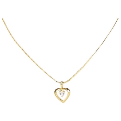 1901 Jewelry Kalung Love Swarovski Lapis Emas - Liontin Foto Bisa Dibuka