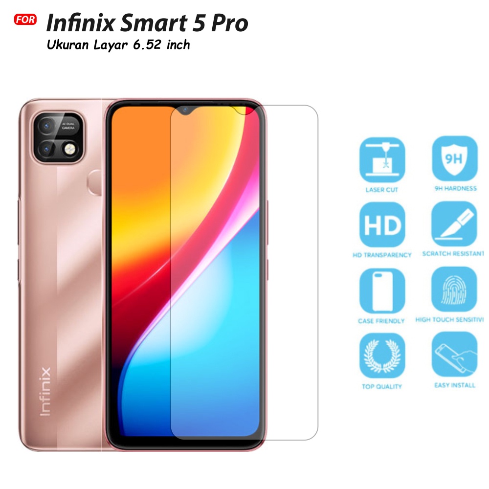 Tempered Glass Smart 5 Pro - Anti Gores Kaca Premium Quality