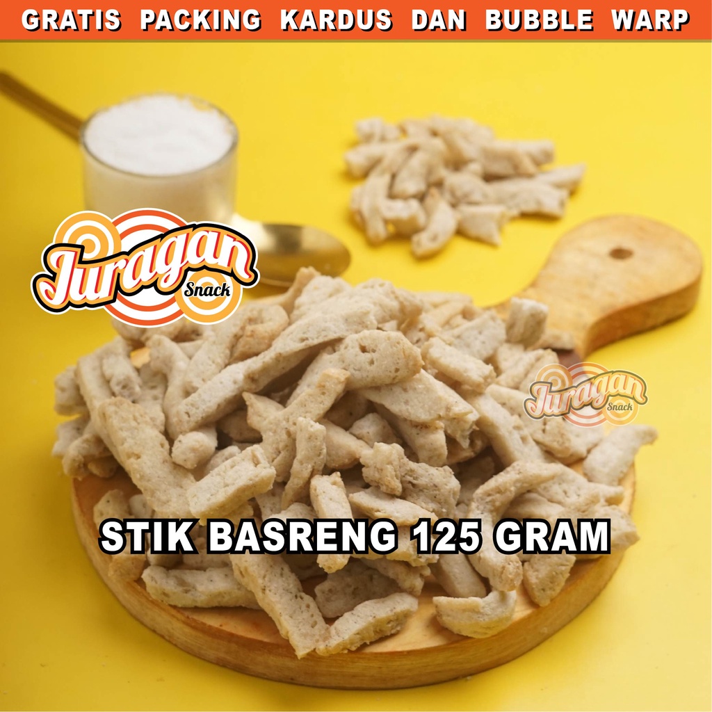 

STIK BASRENG ASIN 125 gram BASO GORENG snack kiloan makanan ringan jajanan cemilan camilan asin gurih murah