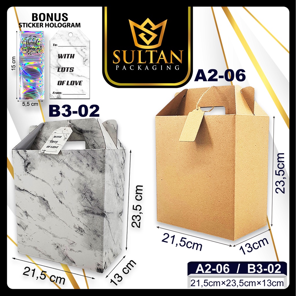 

Kotak Hampers - Box Souvenir - Dus Hampers Hadiah Tentengan - A2-06