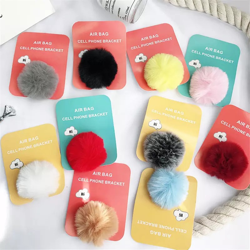 MF50 POP SOCKET WARNA 3D POMPOM POP SOCKET BULU POP SOCKET IMPORT POP SOCKET Hp ( Bulu PomPom) T5