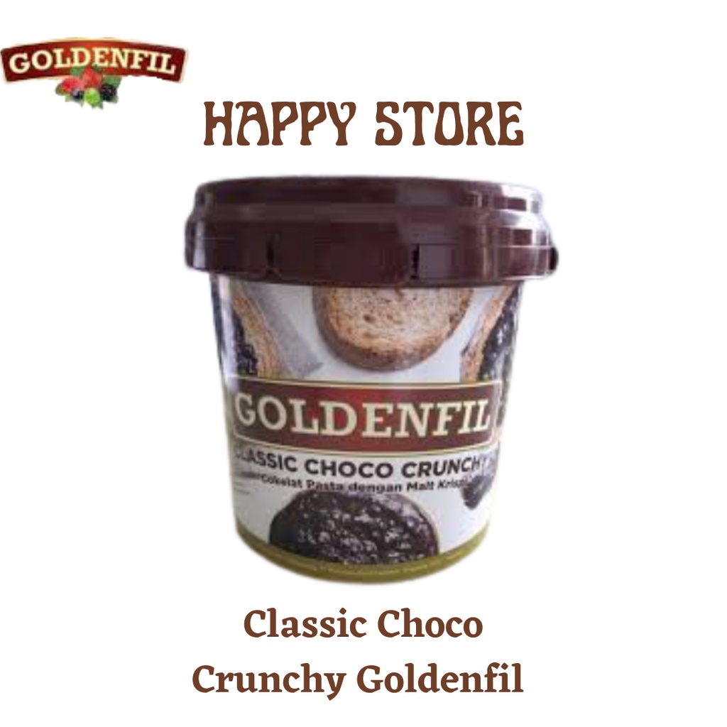 

Goldenfil Classic Choco Crunchy 1Kg Selai coklat Crunchy klasik Goldenfil