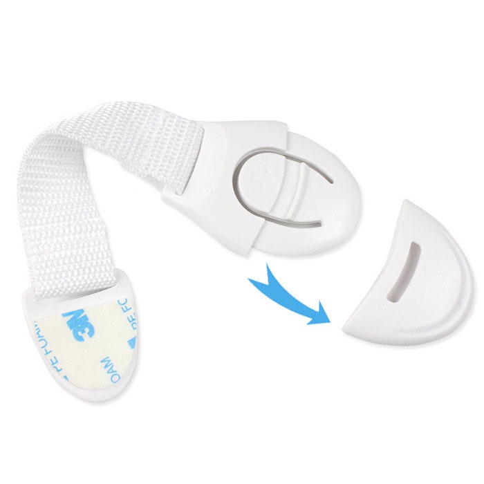 Kunci Laci / Lemari aman untuk anak Ribbon Lock Safety Kids Drawer - White