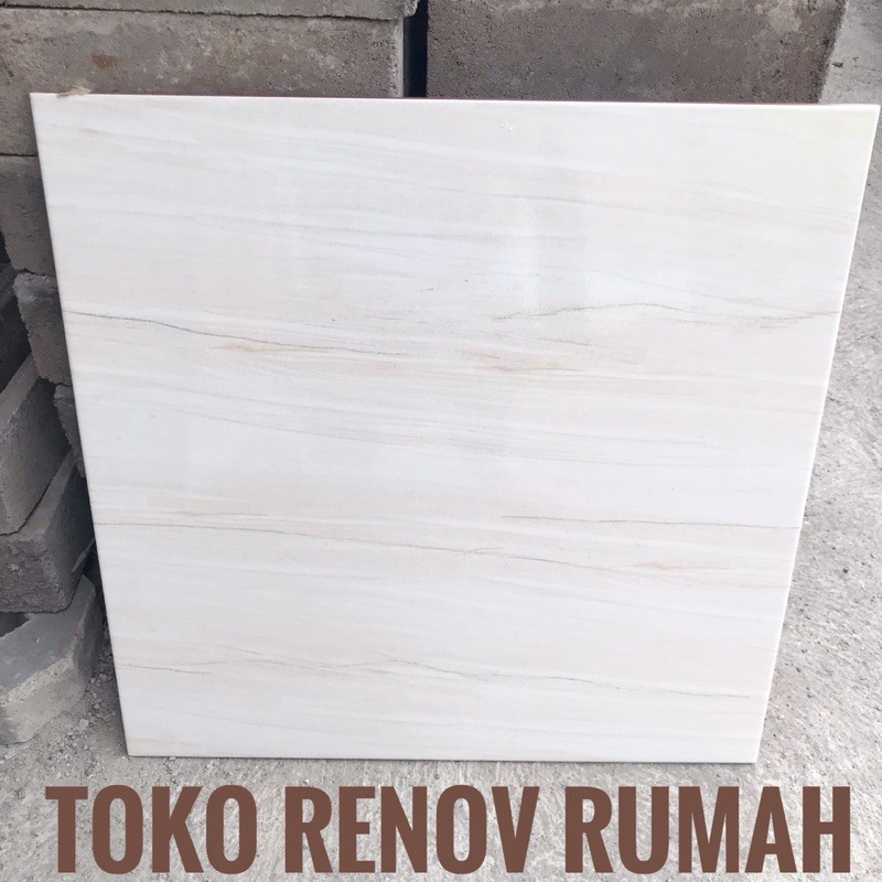 keramik lantai 50x50 putih motif (gloss)/ keramik lantai putih/ keramik lantai ruangan/ keramik lant