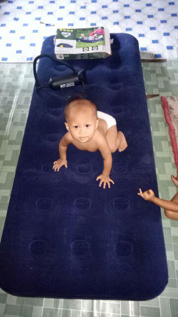 Kasur Angin Single (185 Cm) + Pompa + Lem Berat 2kg