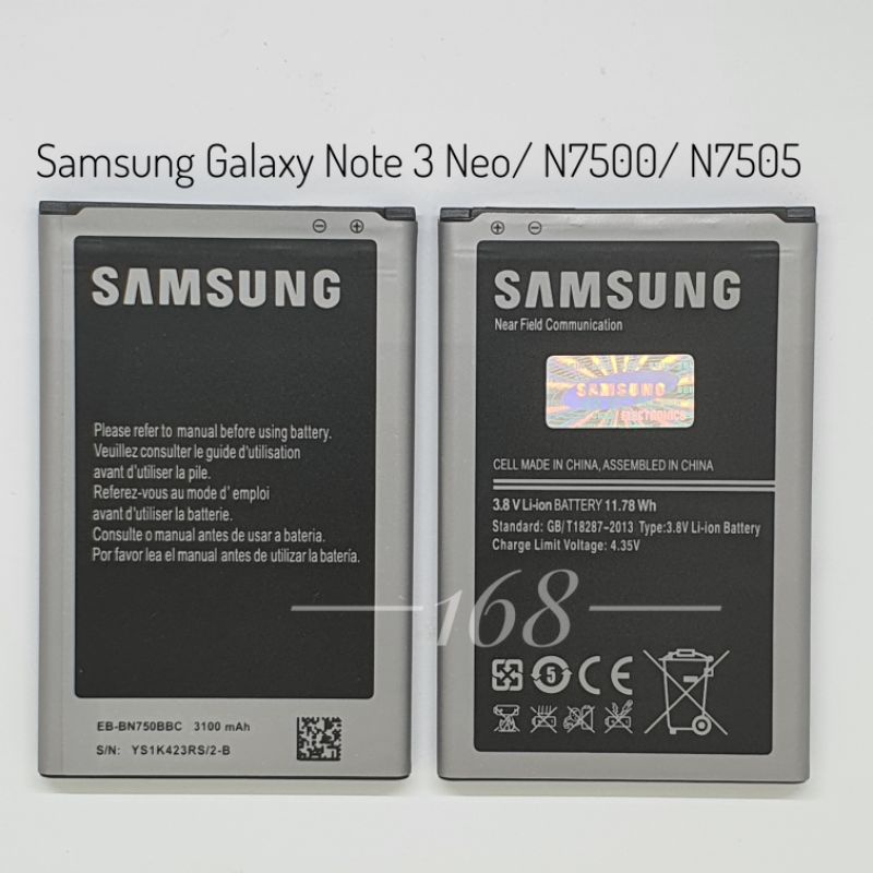 Baterai Batre Samsung Galaxy Note 3 Neo N7500 Batere Samsung Note 3 Mini N7505