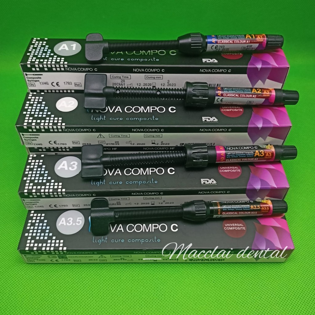 DENTAL COMPOSITE NANO HYBRIDE ANTERIOR POSTERIOR / NOVA COMPO C IMICRYL AKL / COMPOSIT / KOMPOSIT / BAHAN TAMBAL GIGI