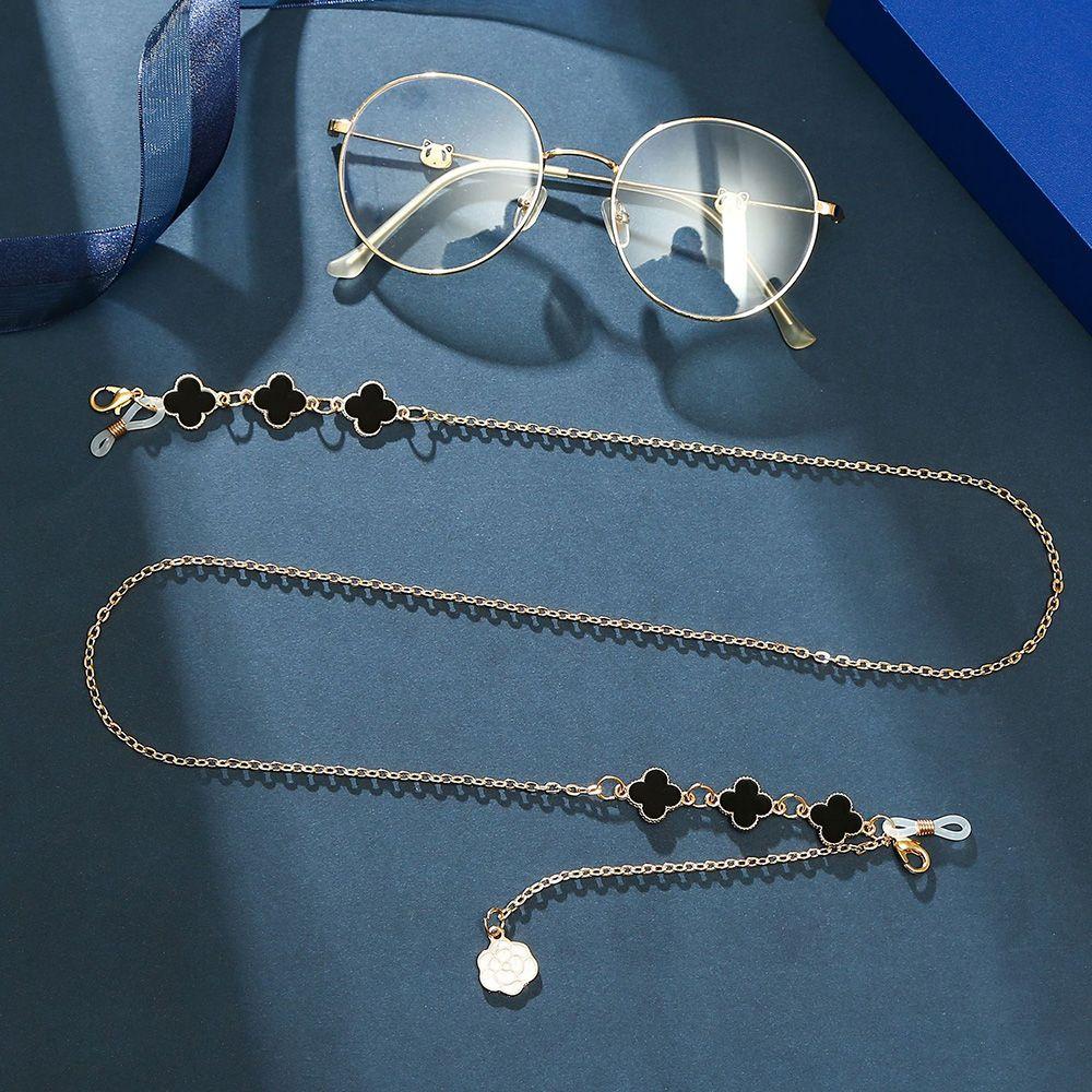 Agustinina Clover Glasses Chain Kacamata Baca Rantai Retro Masker Rantai Camelia Liontin Hold Straps Reading Glasses Female Glasses Neck Strap Sunglasses Lanyard