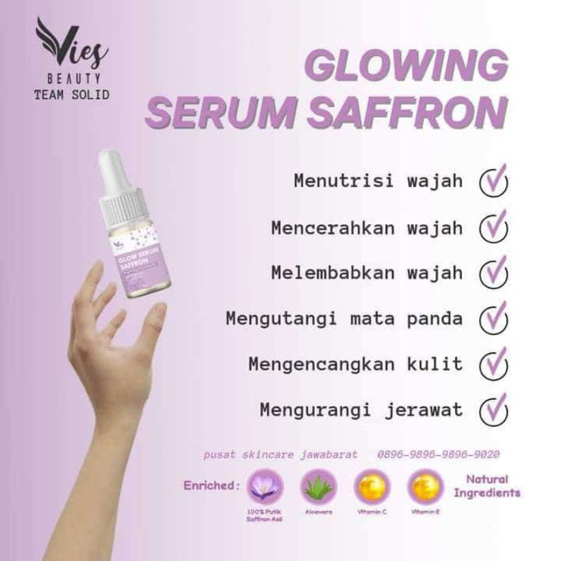 SERUM GLOWING SAFRON BY VIES 10 ML WITH VITAMIN C EXTRA LEMON 100% ORIGINAL