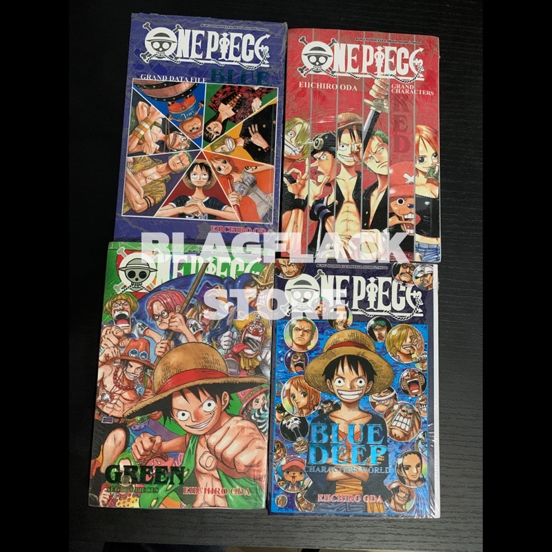 Komik One Piece Data Book (Green, Red, Blue, Blue Deep) All Segel
