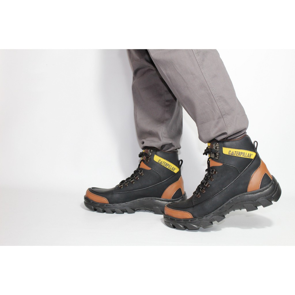 Discount Gila !! Sepatu Safety Pria Boots Cat Argon Proyek Tracking Boot Cowok Work sefty