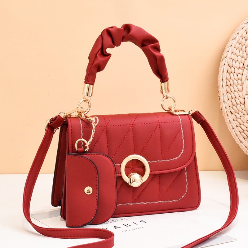 ✨⭐️HANDBAG FREE POUCH⭐️✨ TAS WANITA CEWEK IMPORT SLINGBAG SELEMPANG FASHION KONDANGAN LB- 135