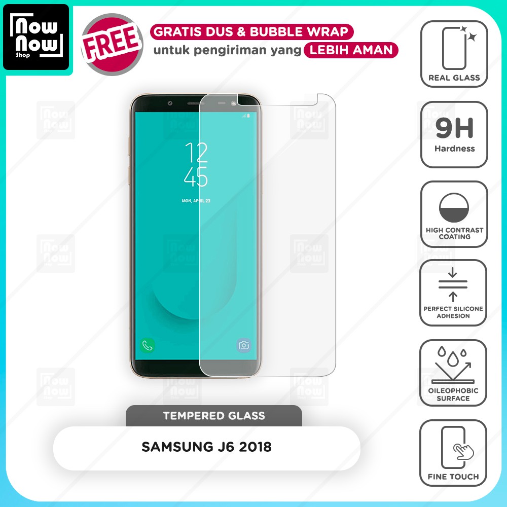 Tempered Glass Anti Gores Samsung J6 2018 Screen Guard Protector 9H Kaca Temperglass