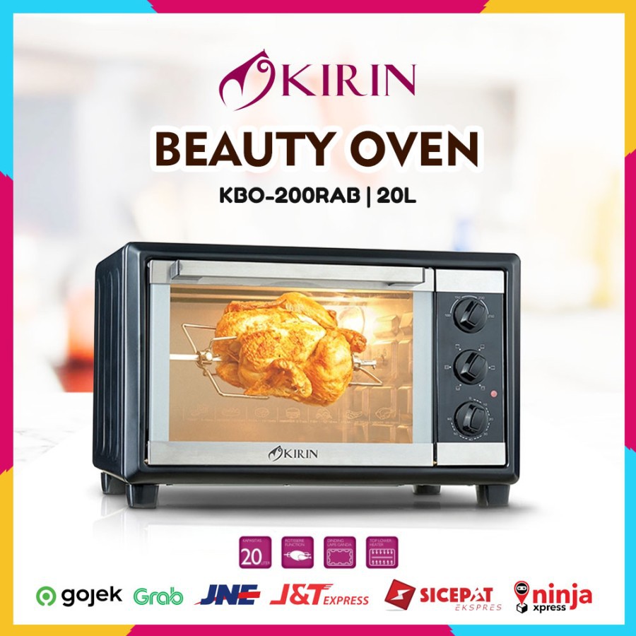 KIRIN Beauty Oven Listrik LOW WATT 20 Liter KBO-200RAB