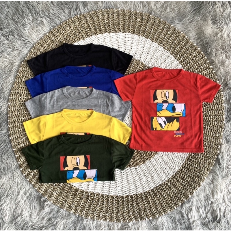 Baju kaos anak mickey puzzle unisex | kaos anak distro mickey | baju atasan anak laki laki perempuan mickey donald