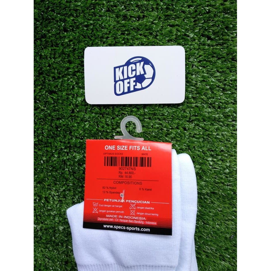 KAOS KAKI SEPAK BOLA/KAOS KAKI FUTSAL SPECS OPTIMUS FB SOCK - WHITE