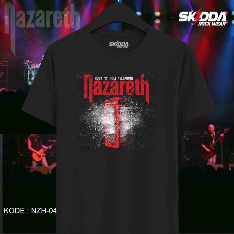 T Shirt Kaos Band Rock NAZARETH - NZH04 - Premium Black NSA