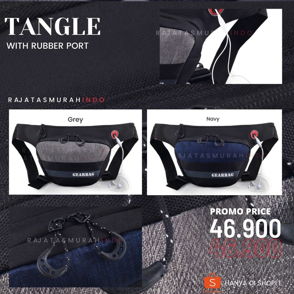 PARADE WAISTBAG - BIG PROMO WAISTBAG PRIA PALING LARIS WITH RUBBER PORT - DISKON